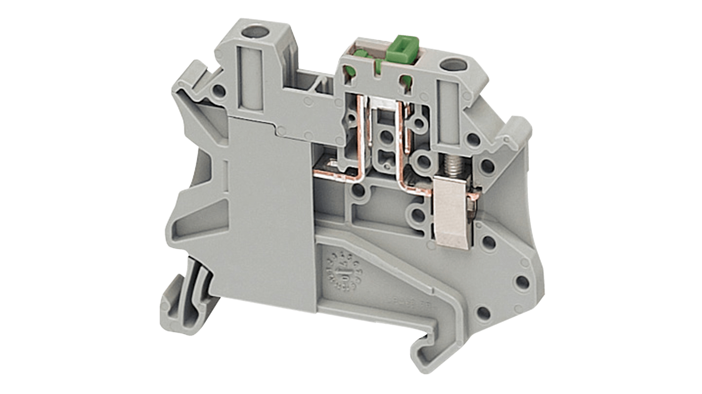 Bloc de jonction sectionnable à couteau Schneider Electric TRV, 4mm², A visser, Gris