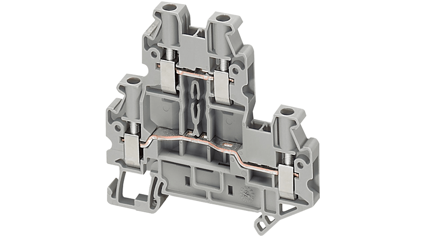 Schneider Electric TRV Series Grey DIN Rail Terminal Block, 4mm², Screw Termination, ATEX