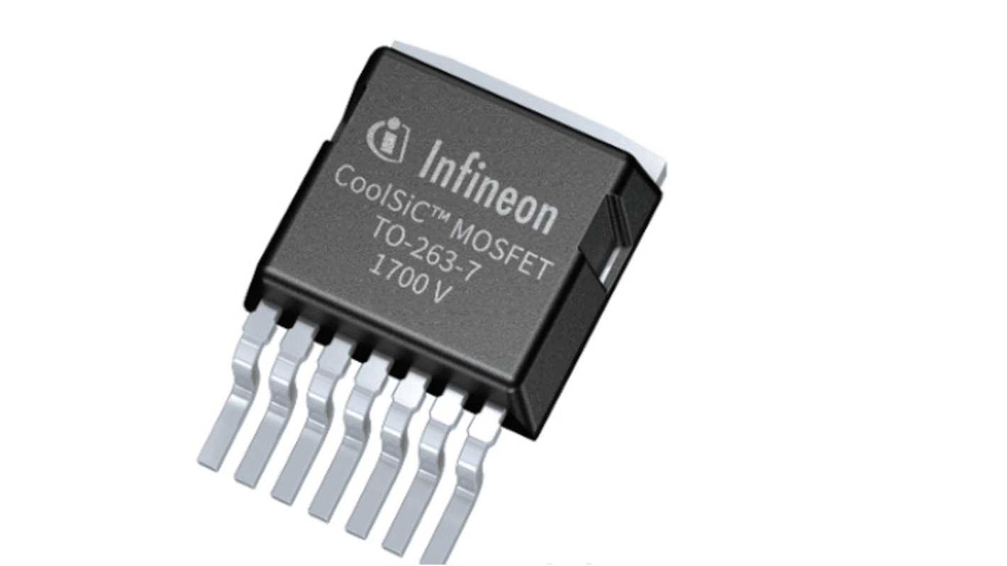 MOSFET Infineon IMBF170R650M1XTMA1, VDSS 1700 V, ID 7,4 A, TO-263-7 de 7 pines