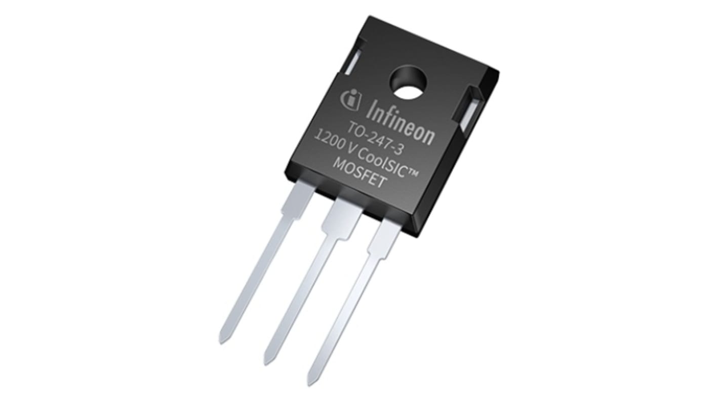 MOSFET Infineon IMW120R045M1XKSA1, VDSS 1700 V, ID 52 A, TO-247 de 3 pines