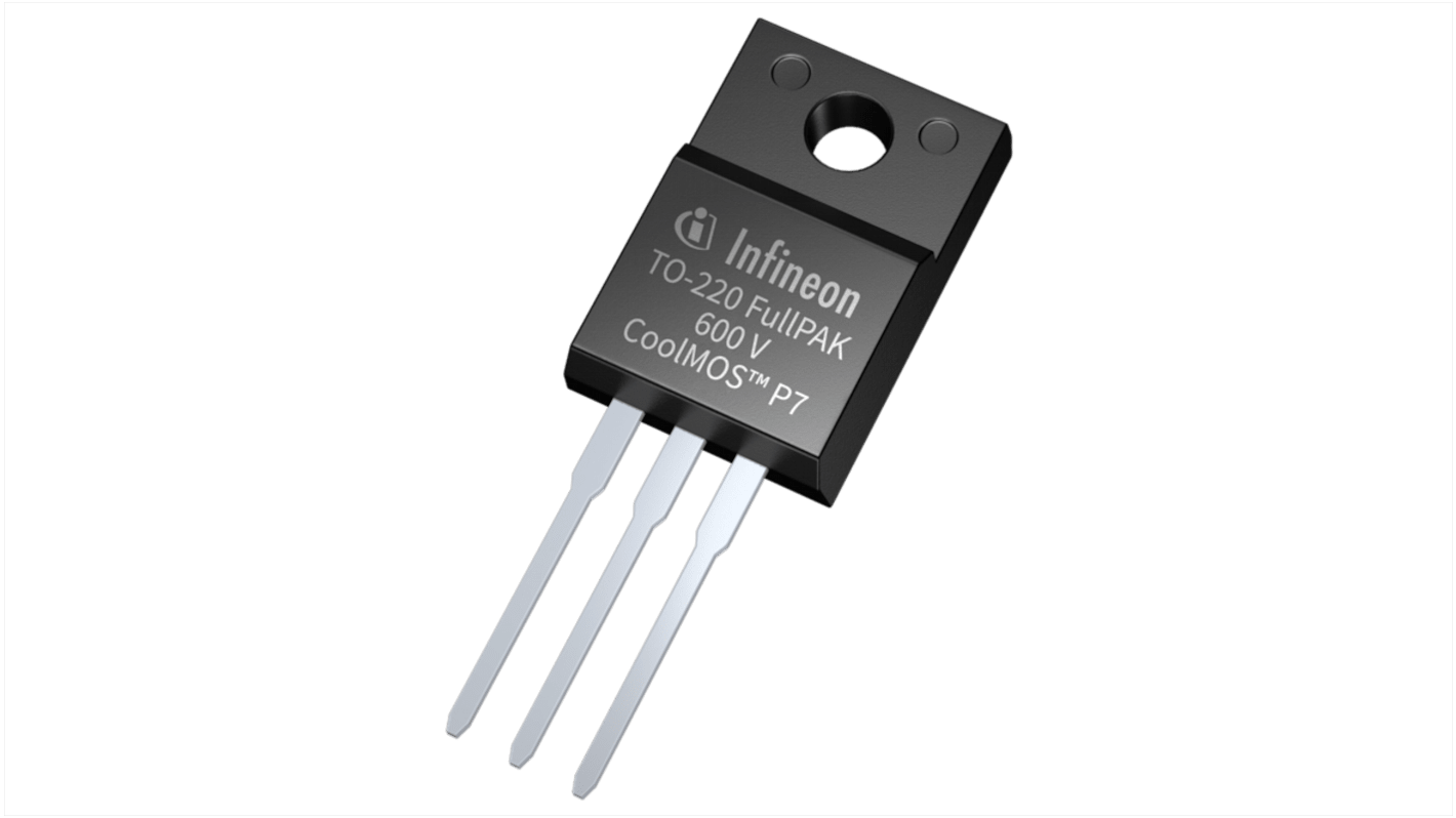 MOSFET Infineon, canale N, 99 m.Ω, 31 A, TO-220 FP, Su foro