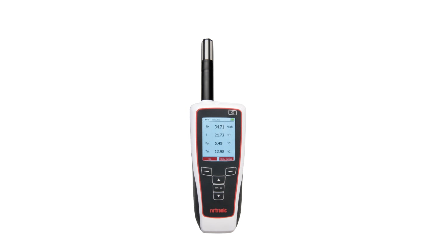 Rotronic Instruments HP31 Handheld Hygrometer,  +/- 2 %RH Accuracy, +60°C Max, 100%RH Max, RS Calibration
