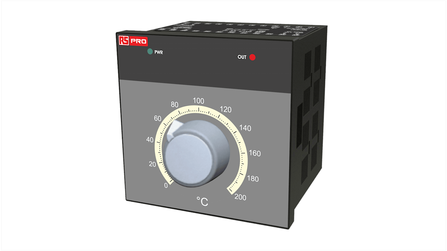 Controlador de temperatura ON/OFF RS PRO, 72 x 72mm, 230 V, 1 entrada Termopar tipo J, 1 salida Relé