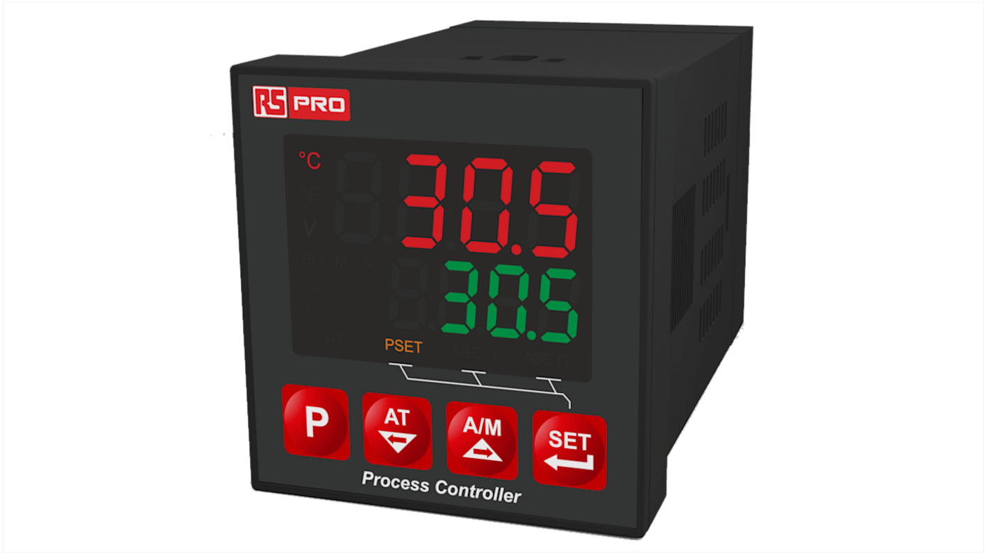 Termoregolatori PID RS PRO, 100 → 240 V., 48 x 48mm, 3 uscite Relè