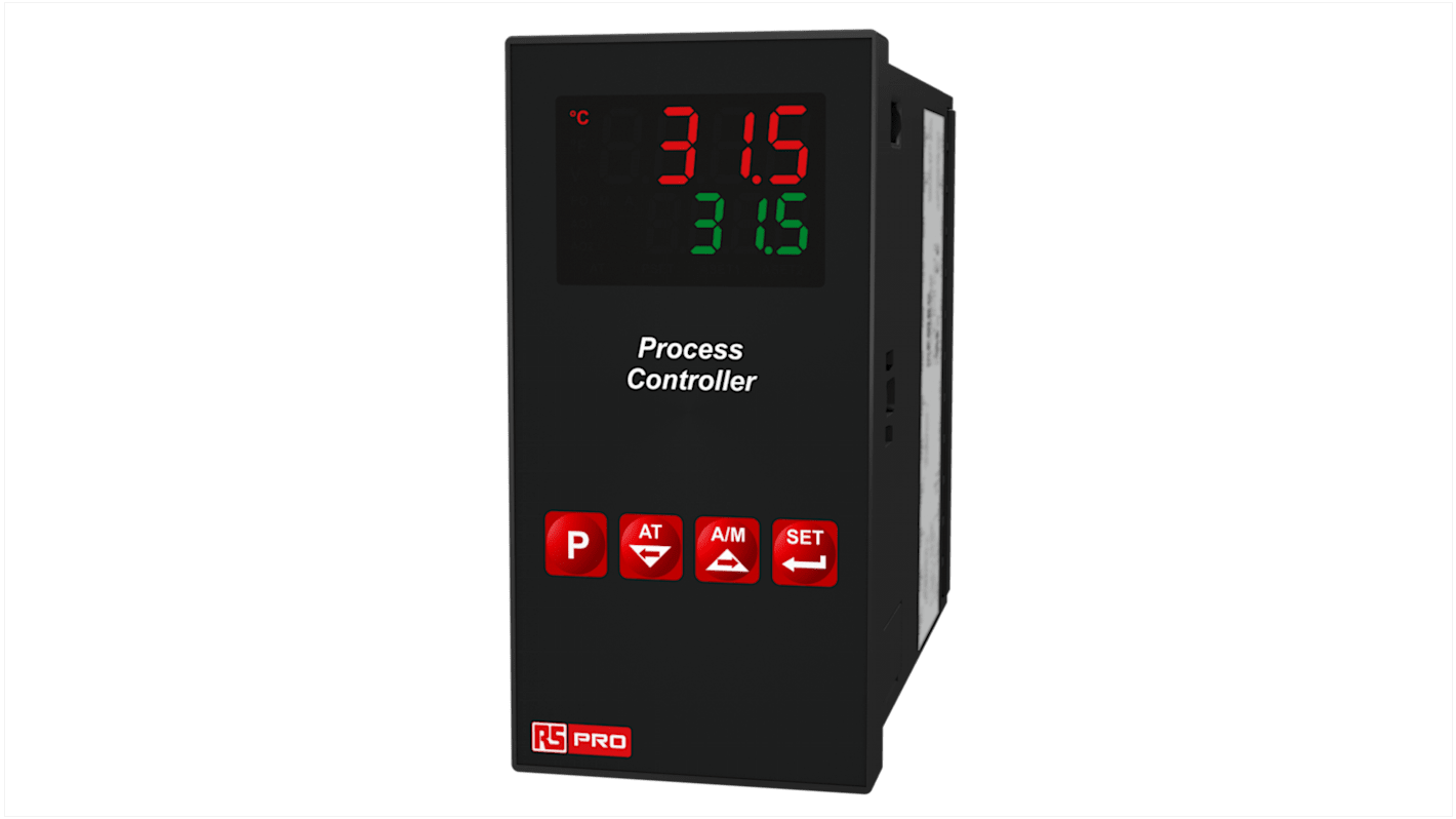 RS PRO Panel Mount PID Temperature Controller, 48 x 96mm 3 Input, 3 Output Relay, SSR, 100 → 240 V Supply