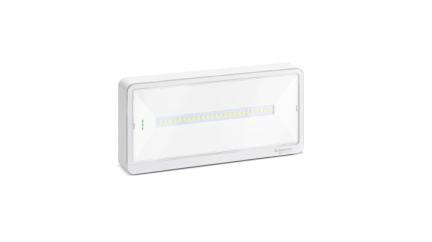 Lampada di emergenza LED Schneider Electric, L. 229 mm, 1 W, autonomia 3h