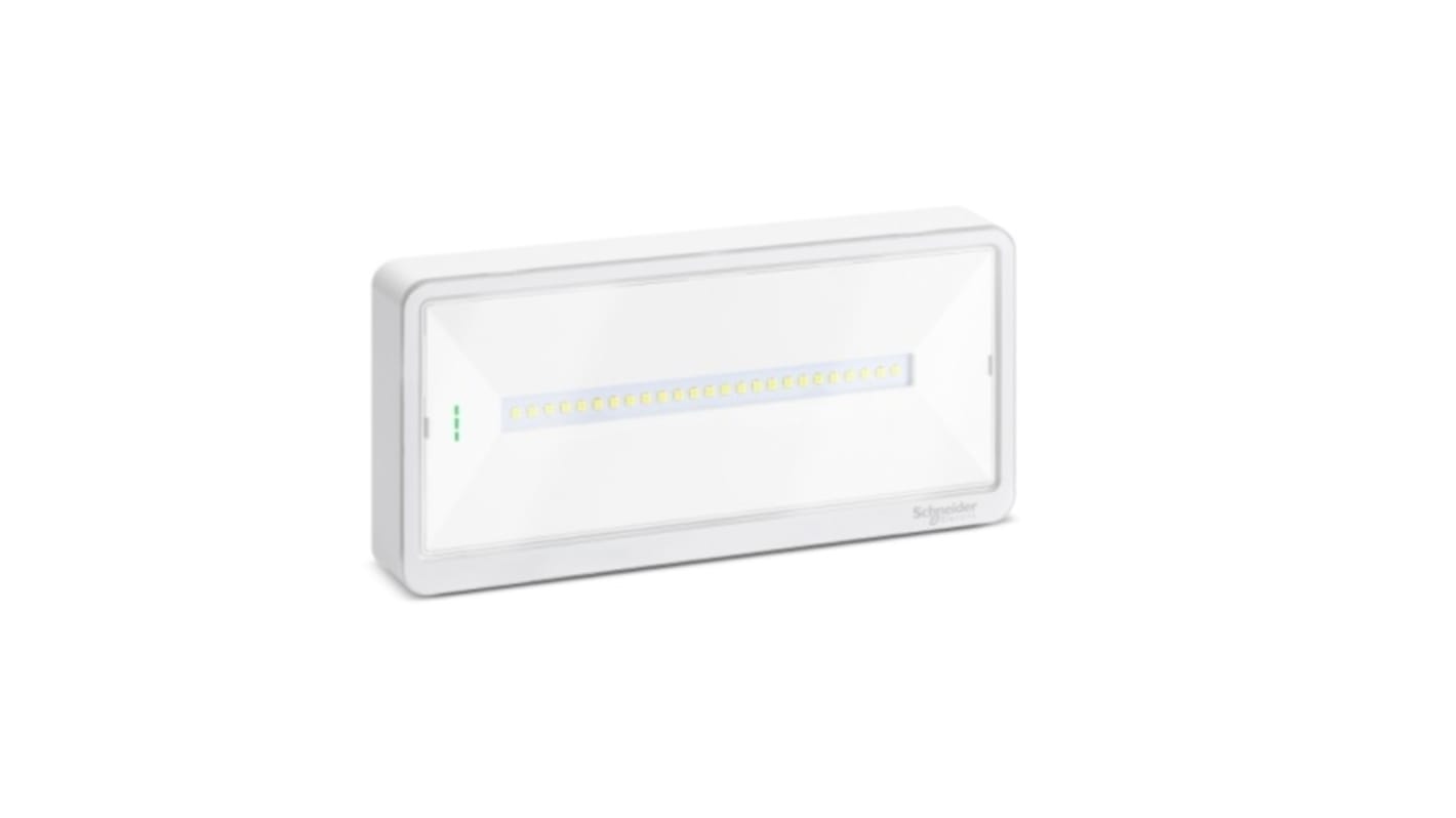 Lampada di emergenza LED Schneider Electric, L. 229 mm, 1 W, autonomia 3h