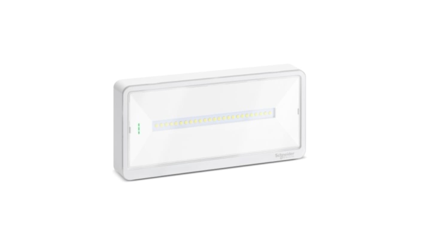 Lampada di emergenza LED Schneider Electric, L. 229 mm, 1 W, autonomia 3h