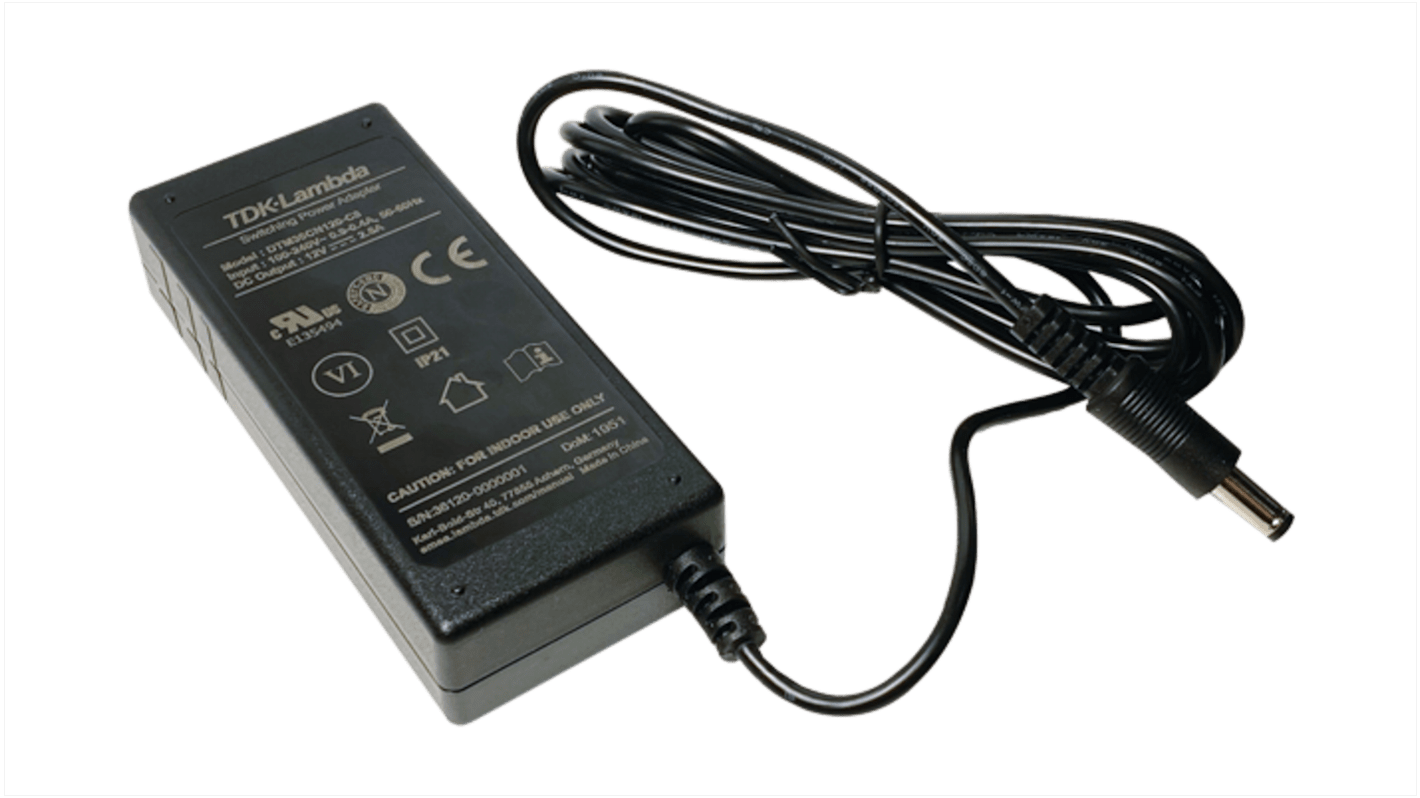 TDK-Lambda 25W Power Brick AC/DC Adapter 5V dc Output, 0.75 → 5A Output