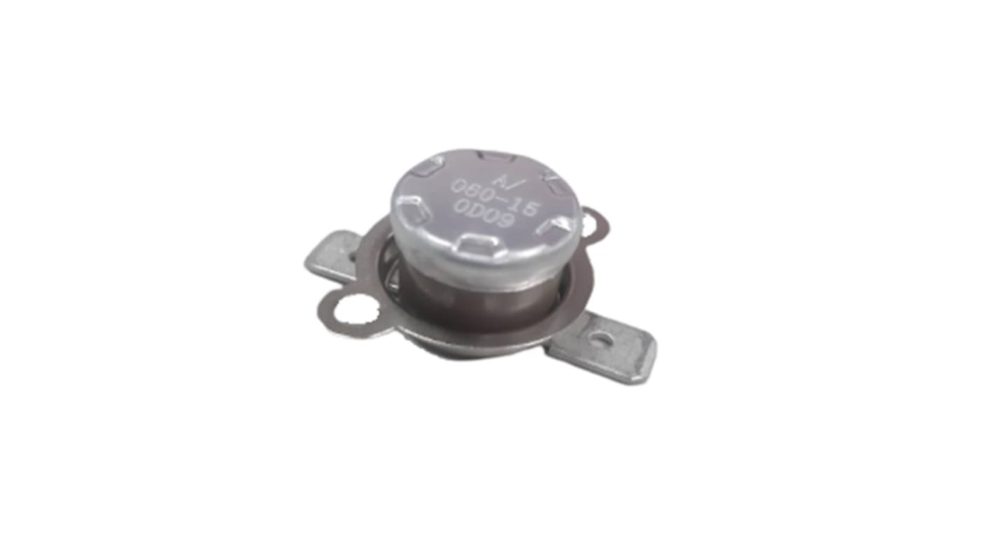 RS PRO Bi-Metallic Thermostat, Opens at 70°C, Closes at 55°C, +180°C Max, NC, Automatic Reset