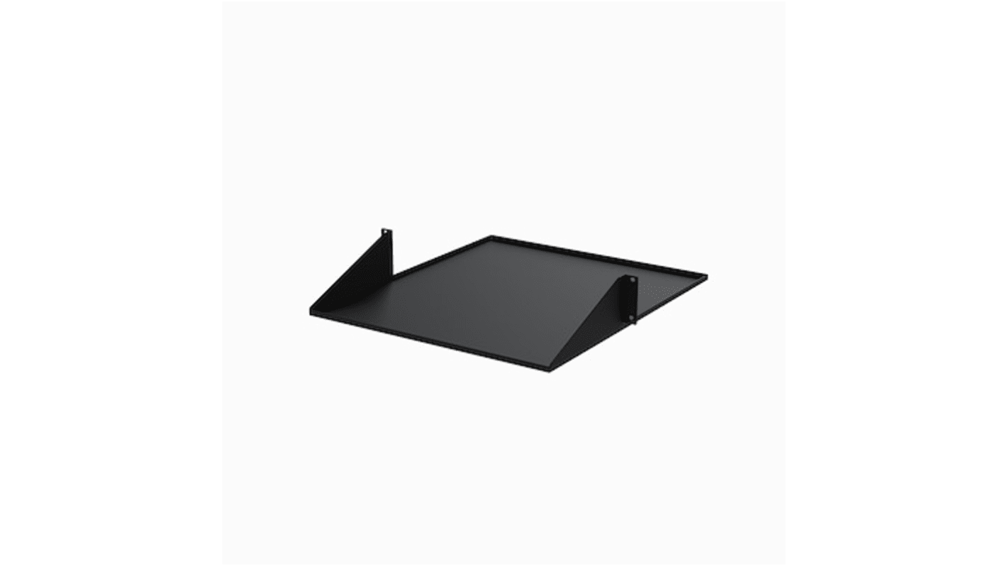 StarTech.com Black Shelf, 2U, 34kg Load, 482mm x 508mm