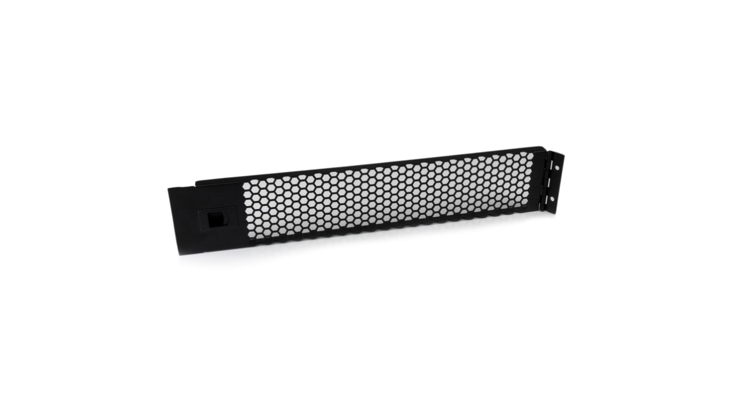 StarTech.com Black Steel Ventilated Front Panel, 2U, Ventilated, 0.3 x 19 x 1.8in