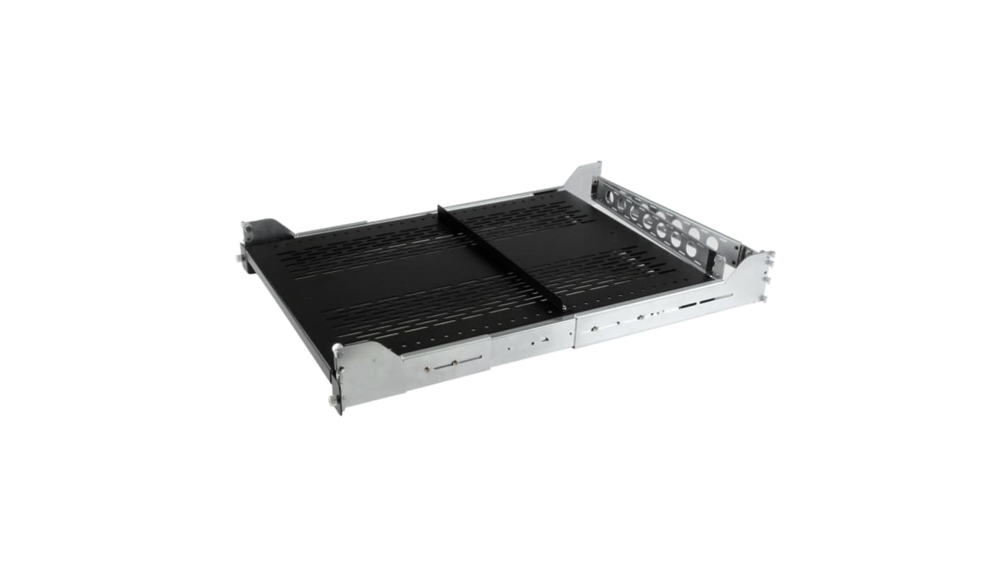 StarTech.com Black Shelf, 2U, 22.7kg Load, 420mm x 702mm