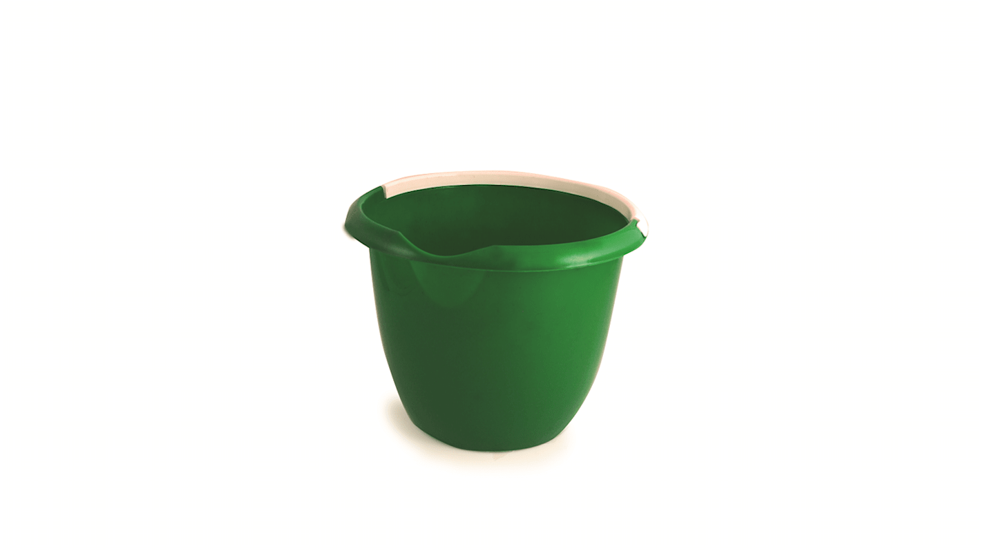 Secchio Verde in Plastica RS PRO, capacità 10L