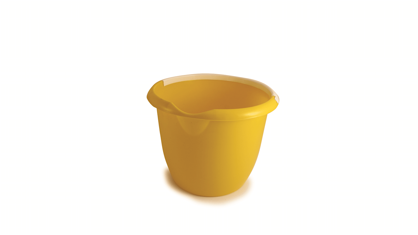 10L Plastic Yellow Bucket With Handle