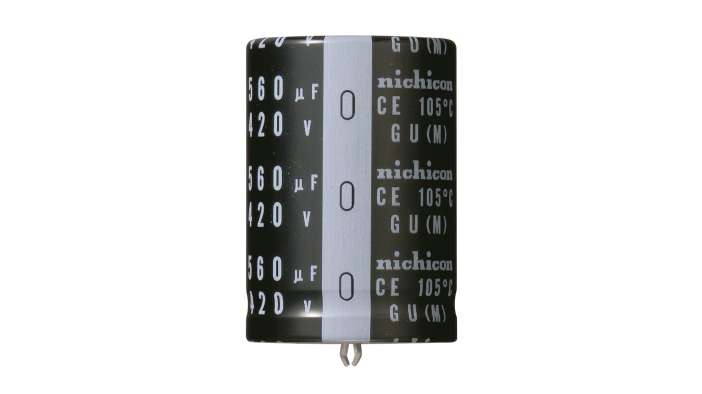 Condensador electrolítico Nichicon, 4700μF, 50V dc, de encaje a presión, 22(Dia.) x 45mm, paso 10mm