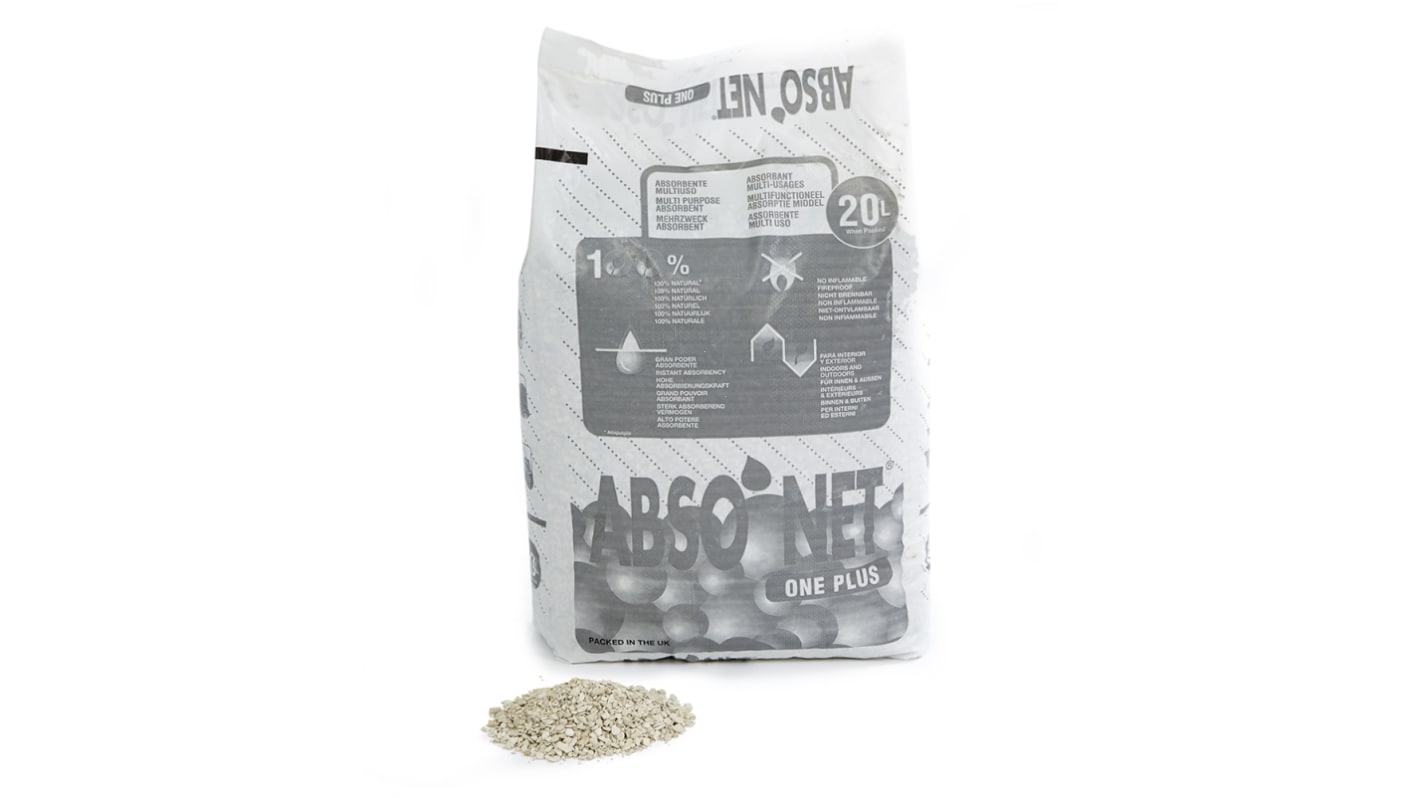 Ecospill Ltd Clay Granules Spill Absorbent, 20 L Capacity, 70 per Pack