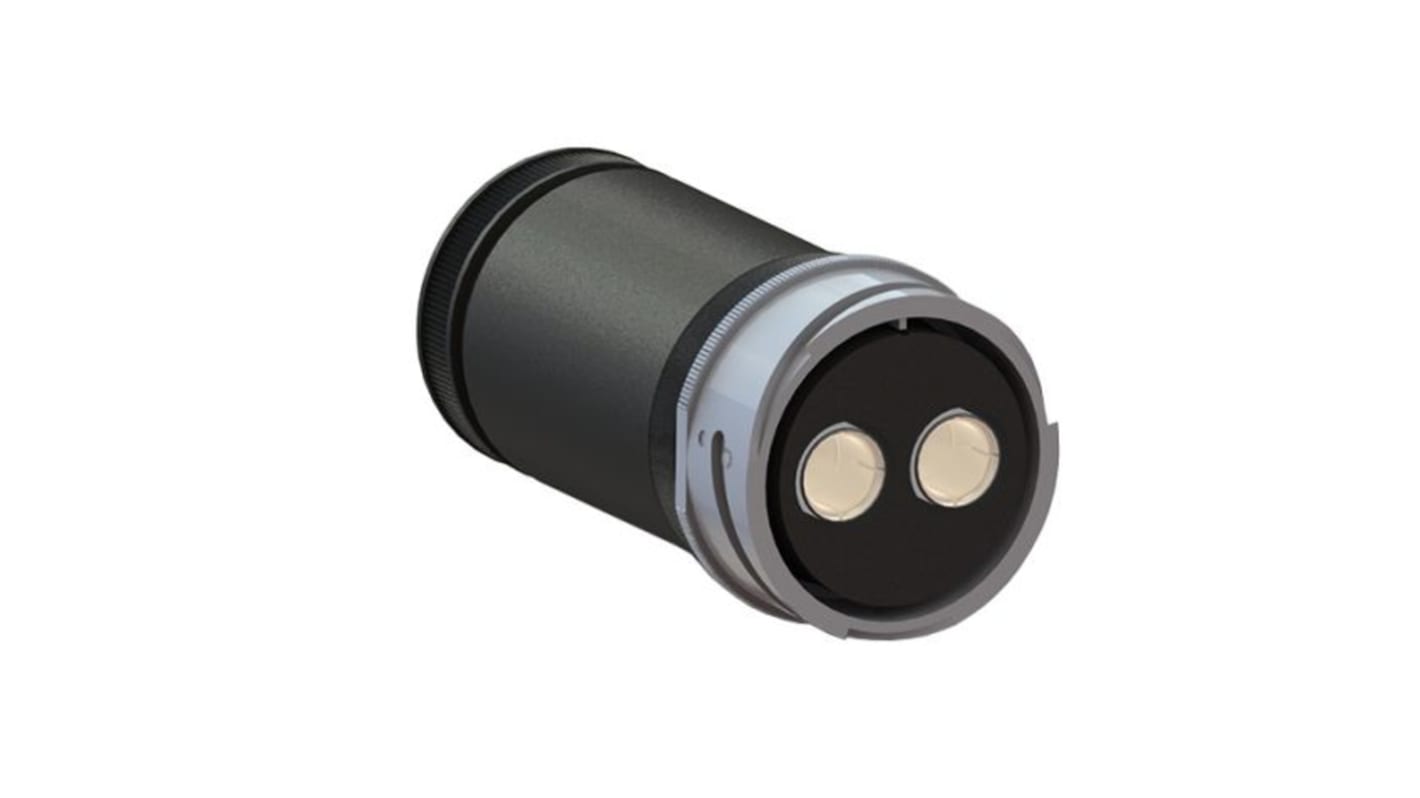 Conector circular Bulgin hembra serie Buccaneer 9000 High Power de 2 vías hembra, montaje aéreo, IP68