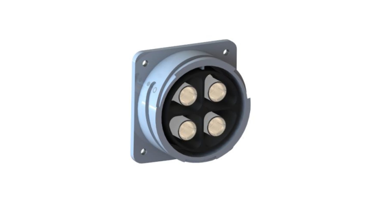 Conector circular Bulgin hembra serie Buccaneer 9000 High Power de 4 vías hembra, Montaje en Panel, IP68