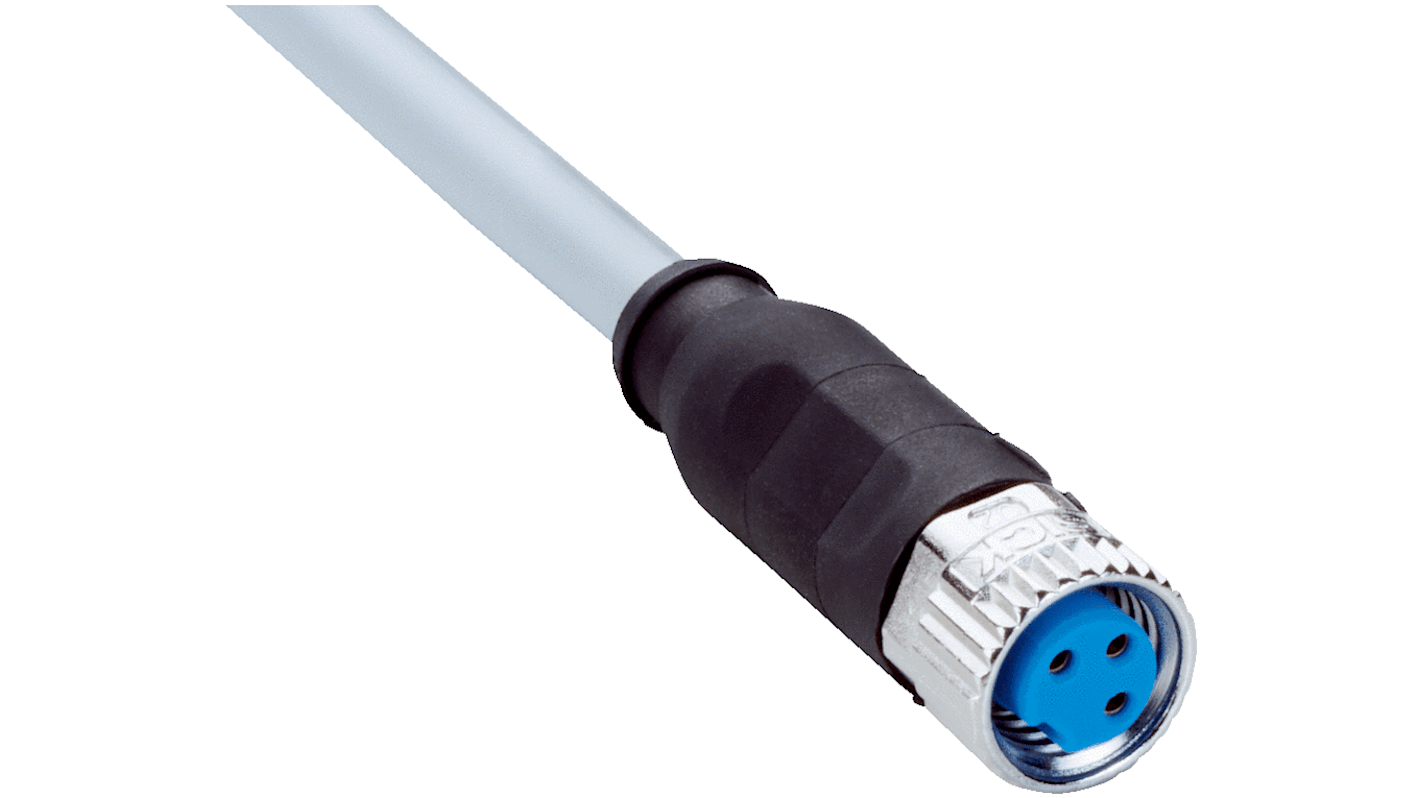 Sick Female 3 way M8 to Unterminated Sensor Actuator Cable, 10m