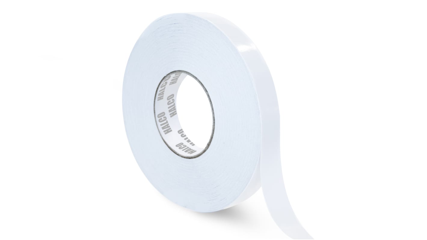 RS PRO F20 White Double Sided Paper Tape, 0.1mm Thick, 50mm x 50m