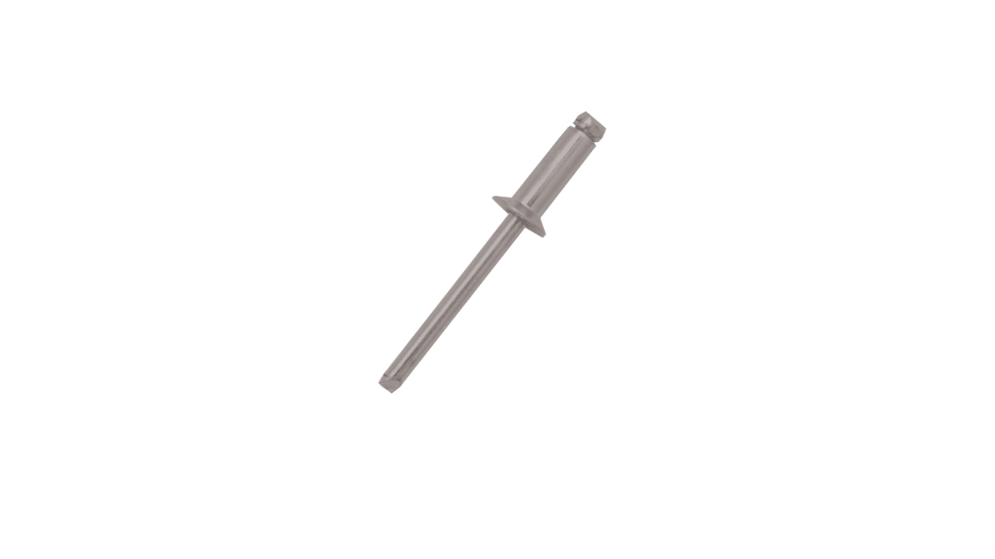 RS PRO Blind Niet, Ø 3.2mm x 6mm, Silber, Aluminium, 3.3mm aus Stahl