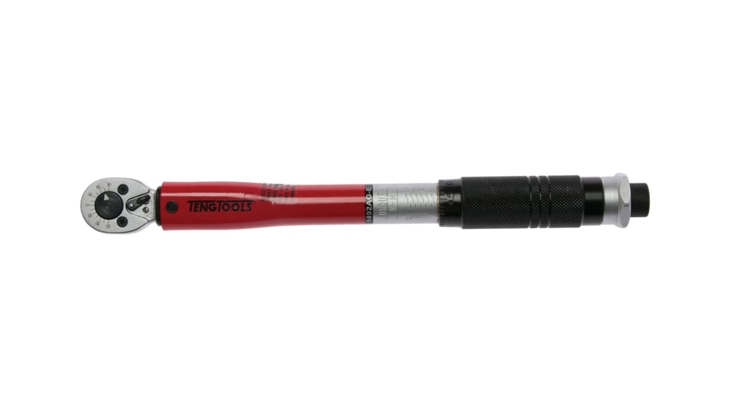 Teng Tools Click Torque Wrench, 5 → 25Nm, 1/4 in Drive, Square Drive