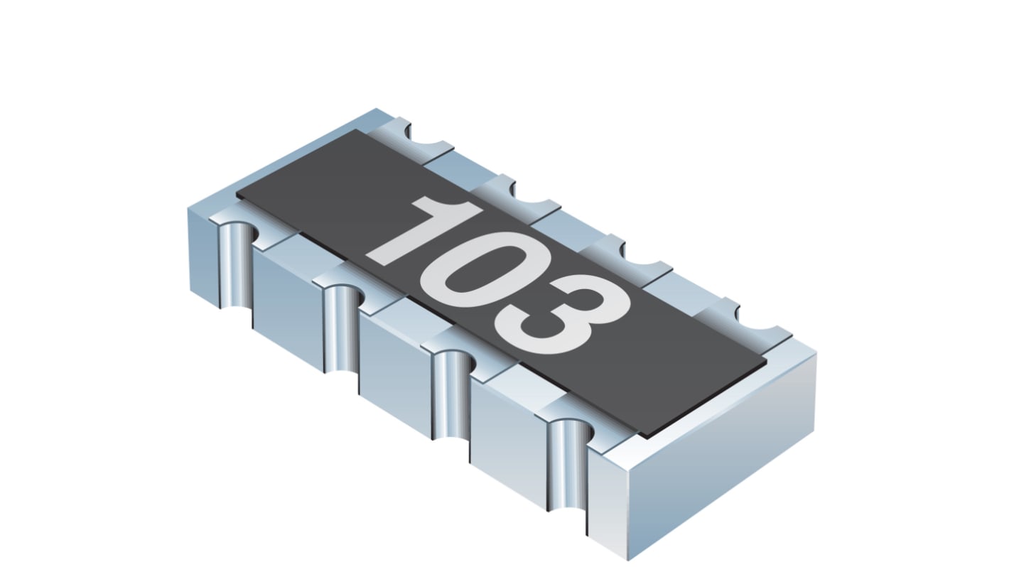 Bourns, CATCAY 16 0.01 Isolated Array Resistor, 4 Resistors, 62.5mW total, 1206 (3216M)