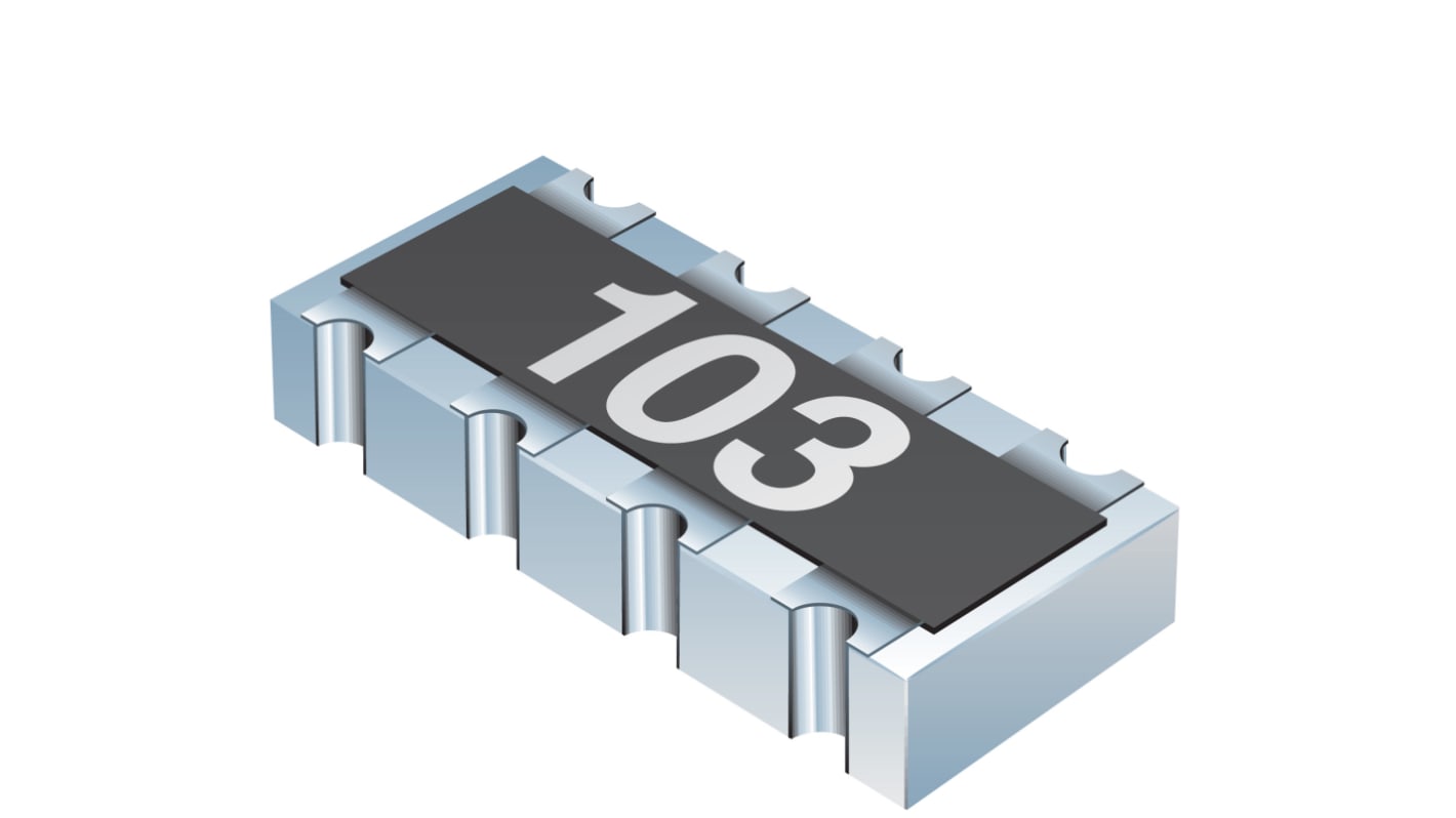 Matrice di resistori Bourns serie CATCAY 16 0.05, isolato, 4 resistori, 62.5mW, 1206 (3216M)