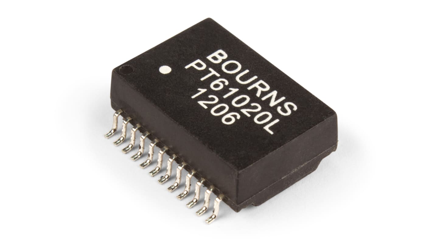 Bourns LAN Ethernet-transformer, 17.62 x 12.2 x 6mm, Overflademontering