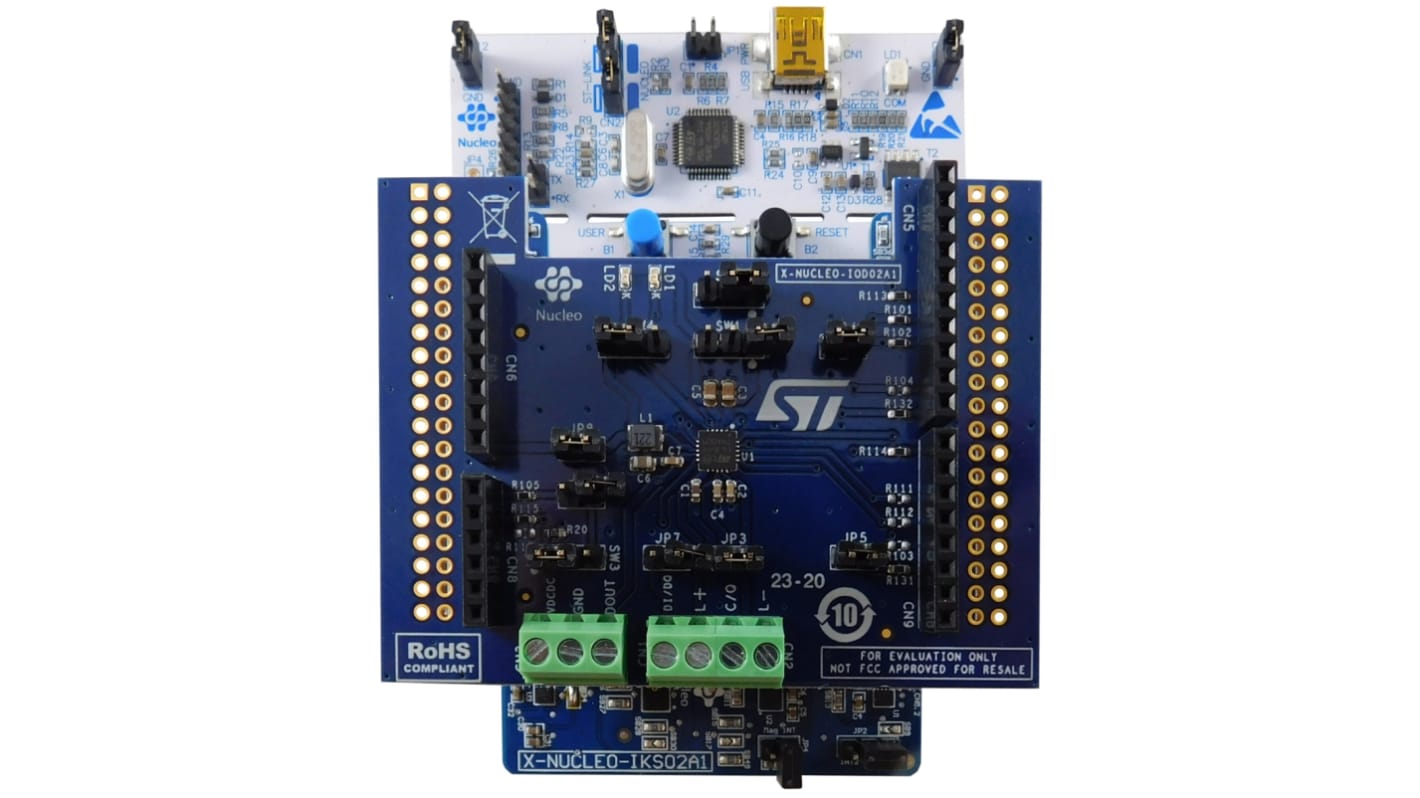 STMicroelectronics P-NUCLEO-IOD02A1 80MHz Udviklingskort for L6364Q, STM32L452RE MCU for Evalueringsformål og