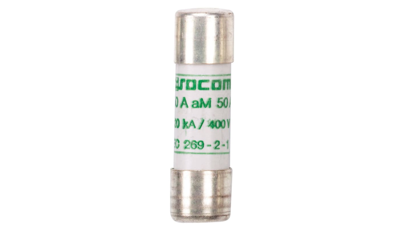 Fusible de cartucho Socomec, 40A, 14 x 51mm, acción rápida