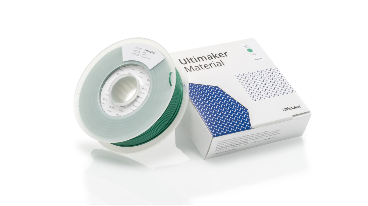 Ultimaker 2.85mm Green PET-G 3D Printer Filament, 750g