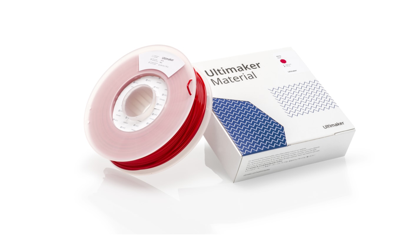 Ultimaker PET-G 3D-Drucker Filament zur Verwendung mit Jeder 3D-Drucker, Rot, 2.85mm, FDM, 750g