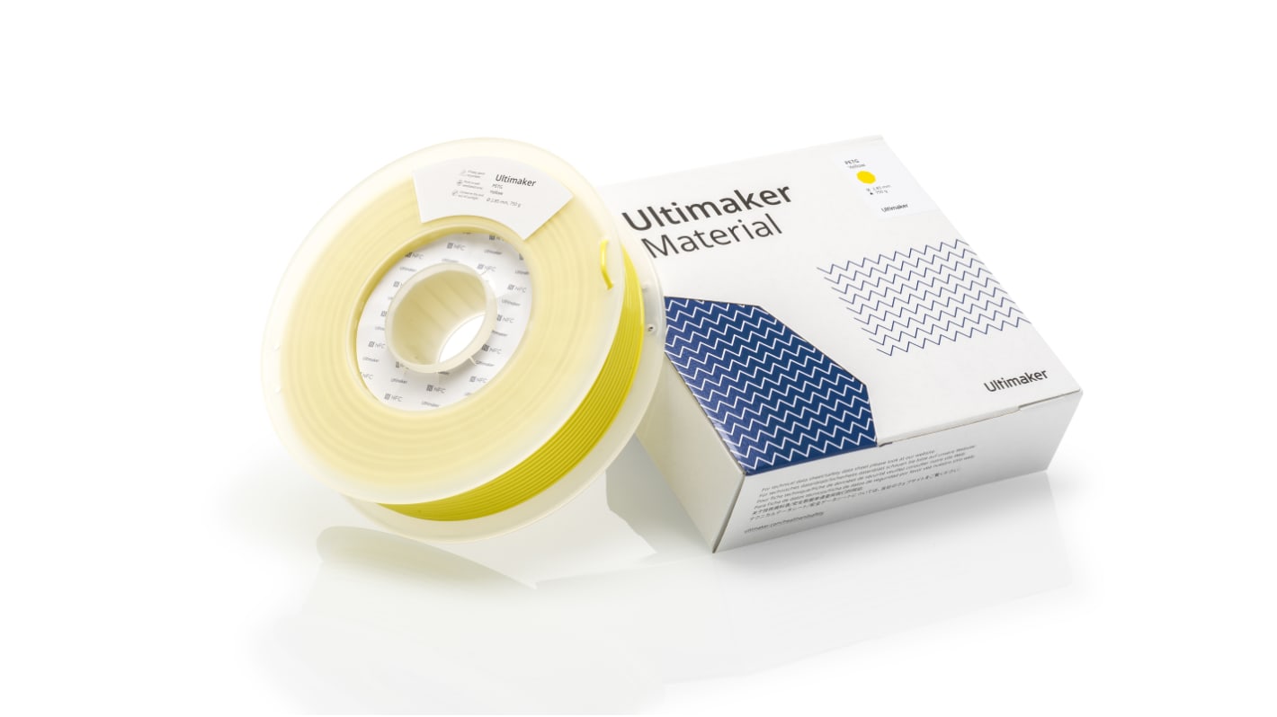 Filament pour imprimante 3D Ultimaker, PET-G, Ø 2.85mm, Jaune, 750g, FDM