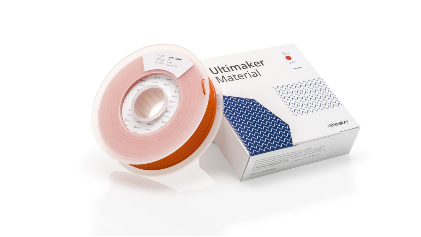 Ultimaker 2.85mm Orange PET-G 3D Printer Filament, 750g