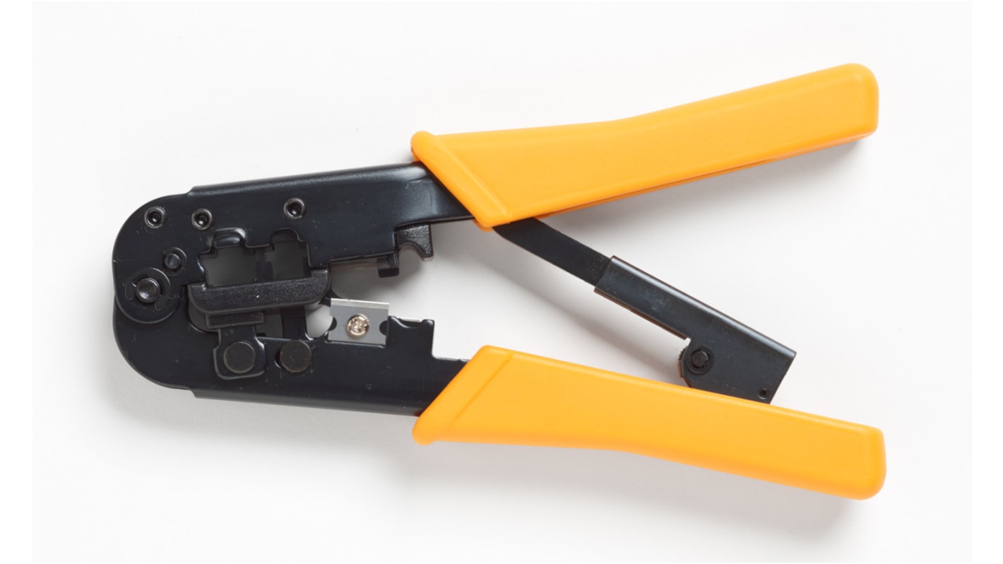 Fluke Networks Hand Ratcheting Crimp Tool for RJ11 Connectors, RJ12 Connectors, RJ45 Connectors