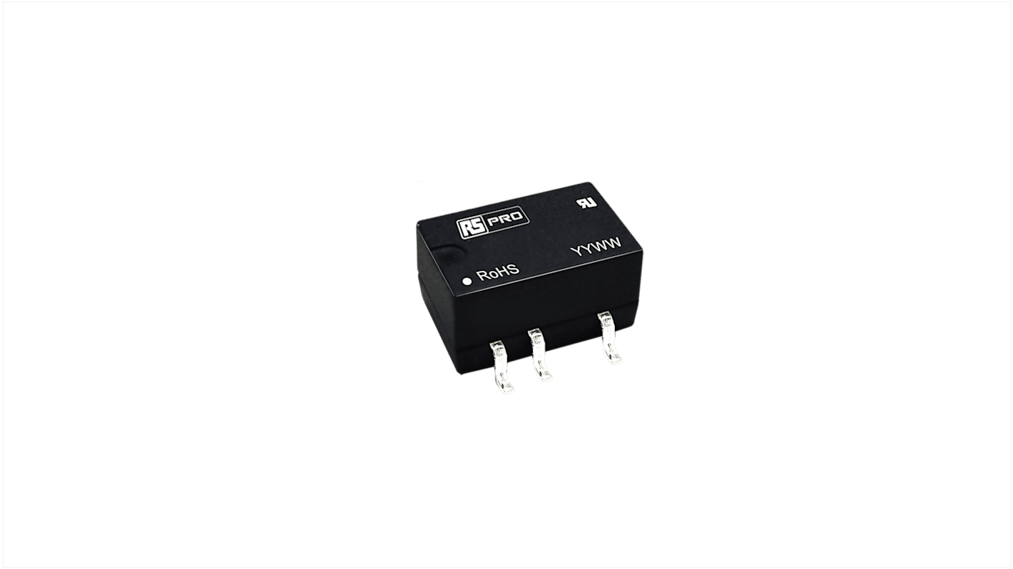 RS PRO, Vout: 24V dc 1W, Vin: 4.5 → 5.5 V dc DC-DC-konverter Jernbanegodkendt Medicogodkendt