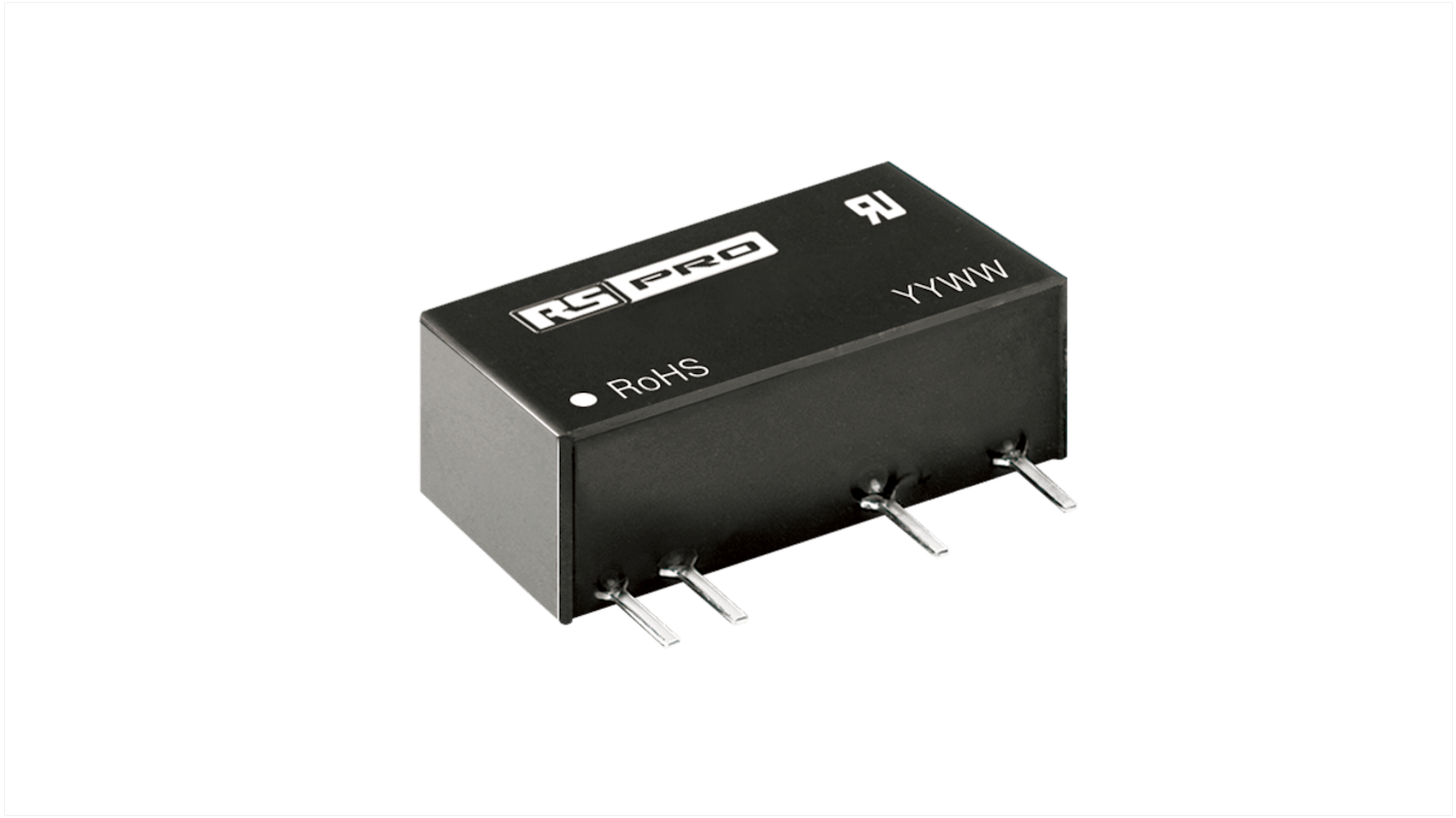 RS PRO DC-DC Converter, 5V dc/ 200mA Output, 4.5 → 5.5 V dc Input, 1W, PCB Mount, +105°C Max Temp -40°C Min Temp