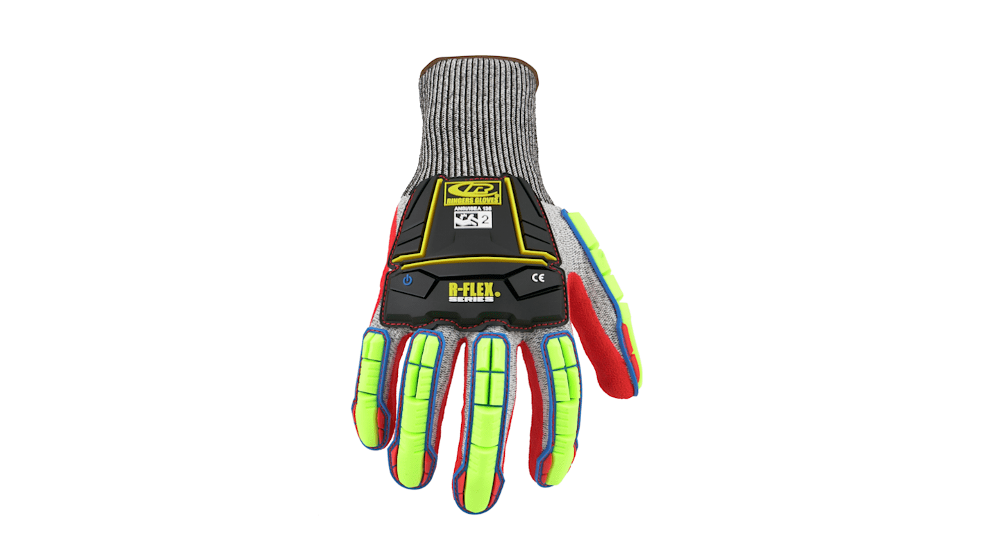 Ansell R-Flex Grey Cut Resistant Cut Resistant Gloves, Size 12, XXL, Nitrile Coating