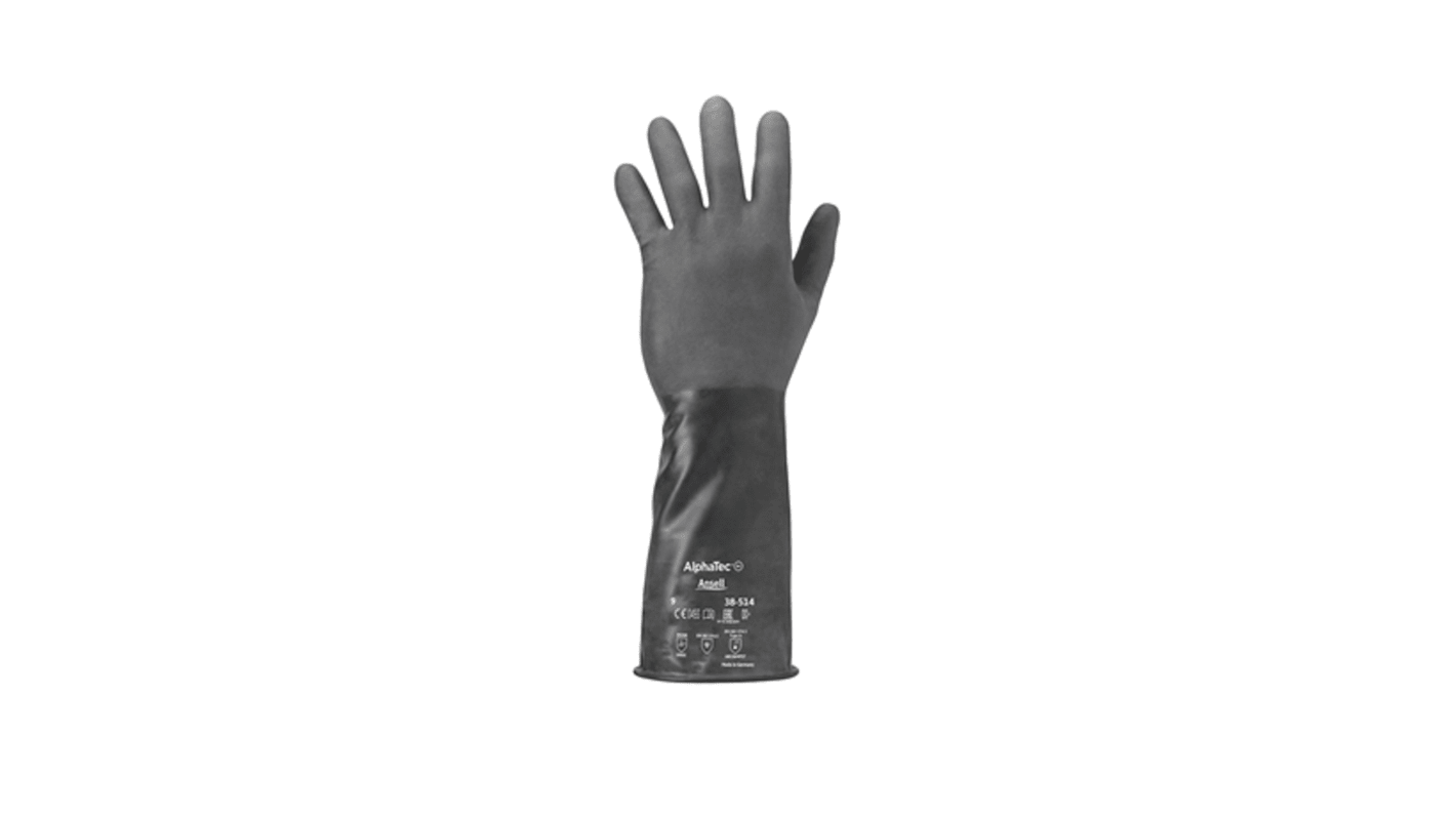 Ansell AlphaTec Black Work Gloves, Size 9, Large