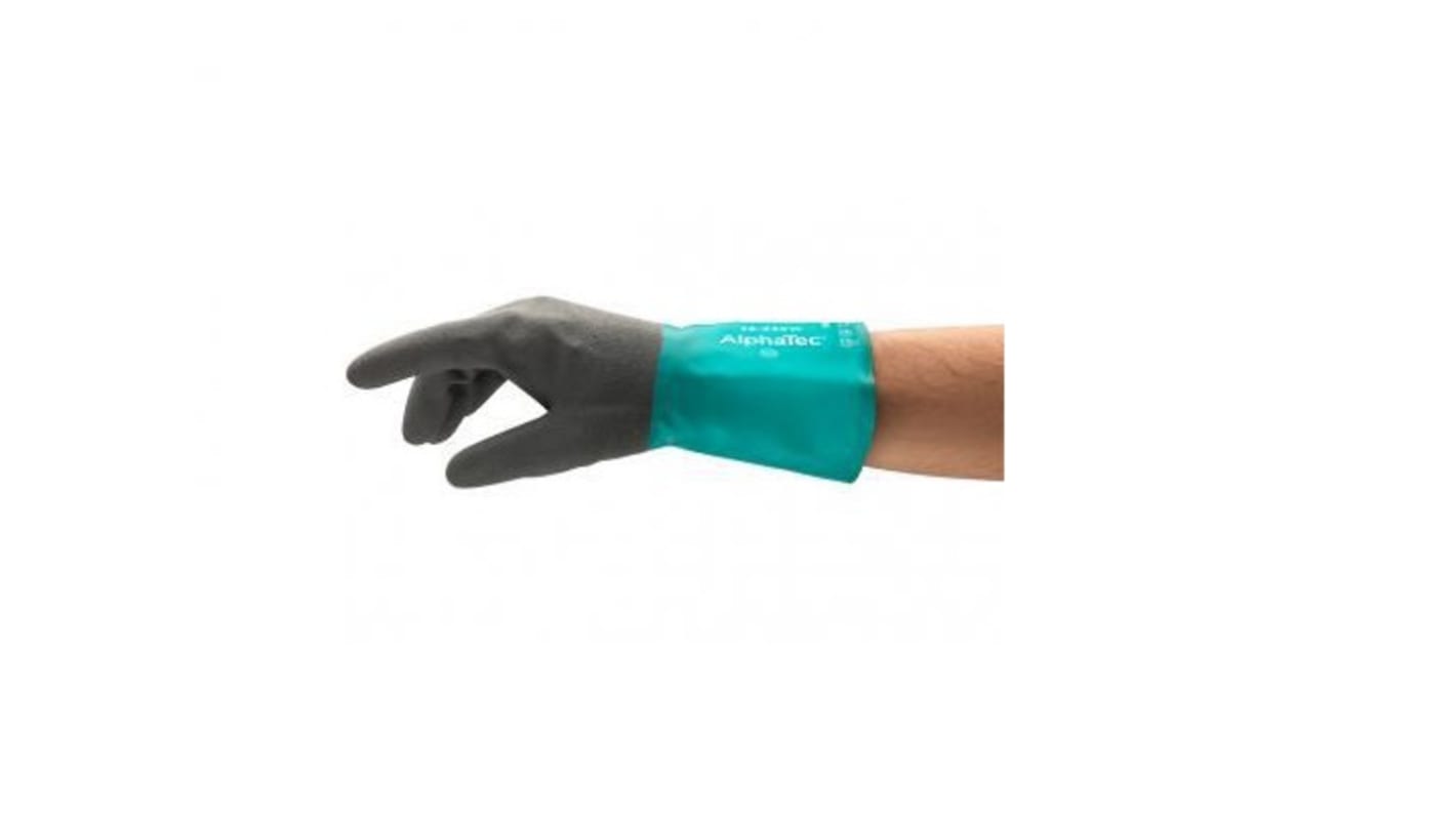 Ansell AlphaTec Grey Acrylic Work Gloves, Size 9, Large, Nitrile Coating