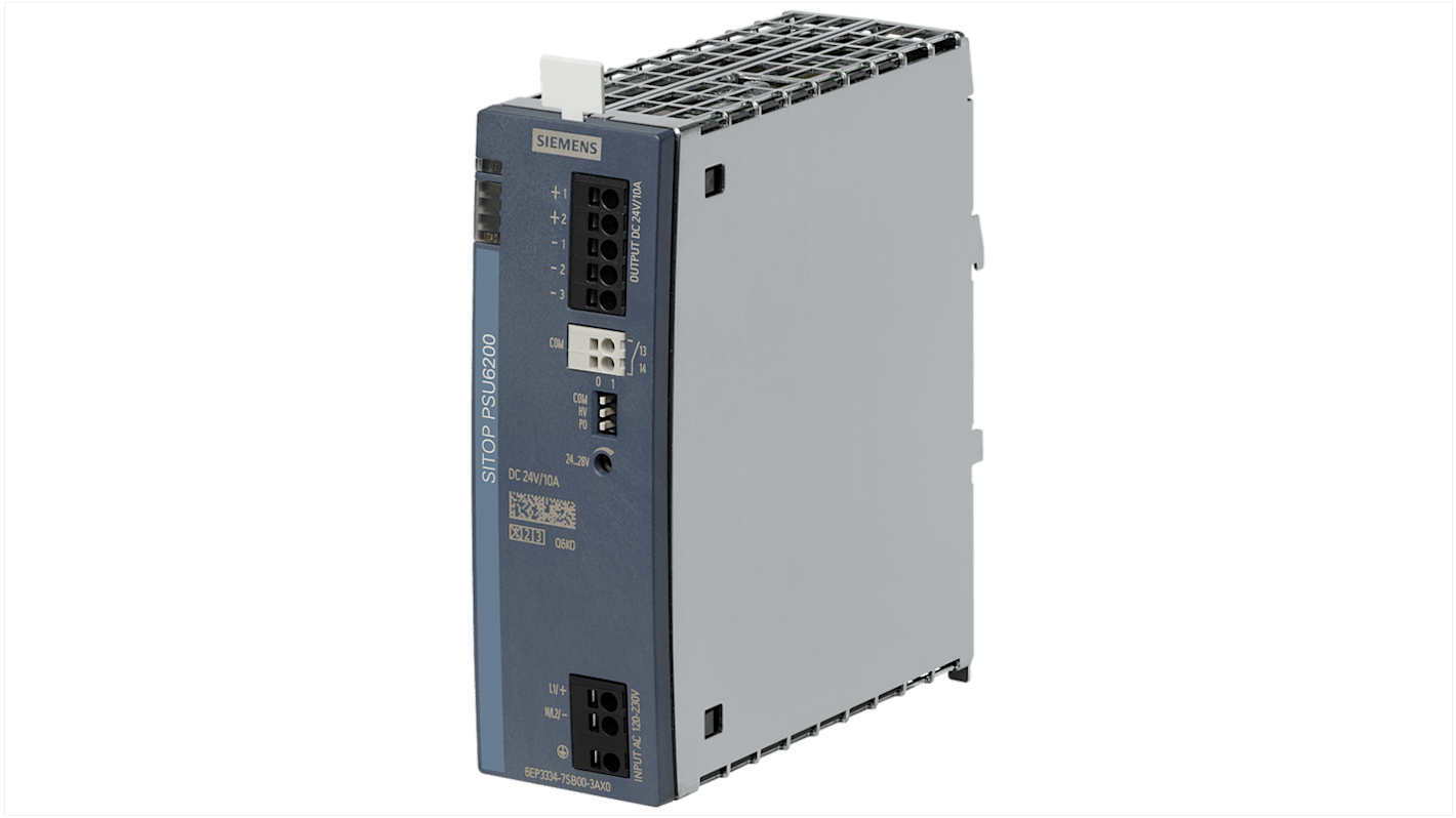 Siemens SITOP PSU6200 Getaktet DIN-Schienen Netzteil, 120 → 230V ac, 24V dc / 10A