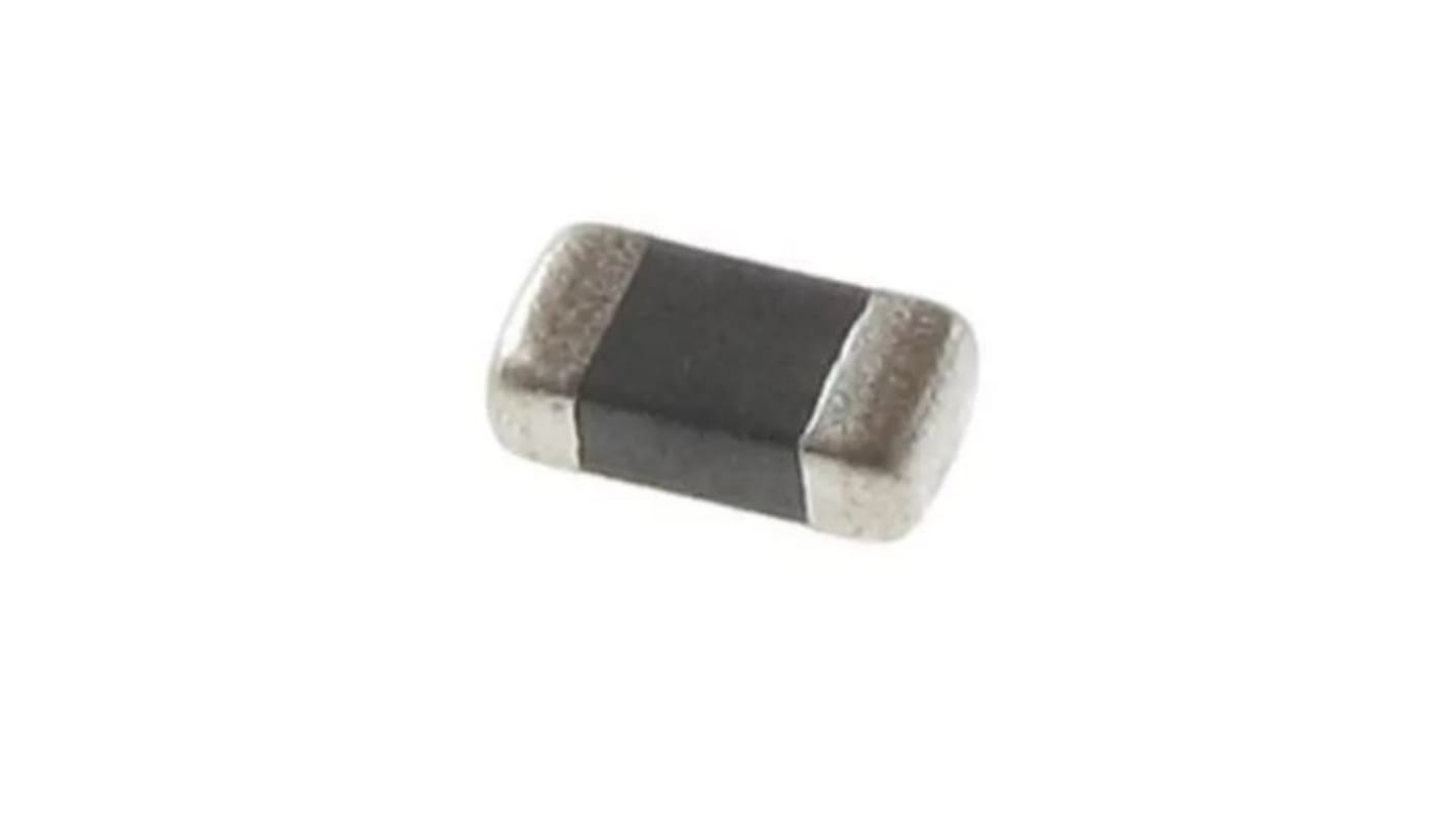 Murata Ferrite Bead (Chip Ferrite Bead), 0.6 x 0.3 x 0.3mm (0201), 0.757Ω impedance at 25 MHz, 2.81Ω impedance at 100