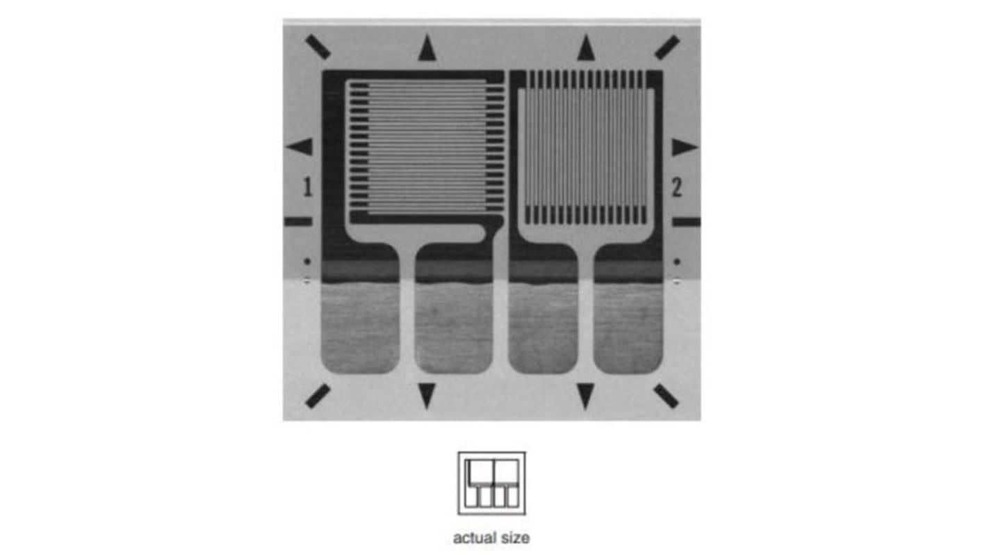 Micro-Measurements Dehnungsmessstreifen aus STC06 Stahl ±5%, 350Ω, 2-Element-T-Rosette