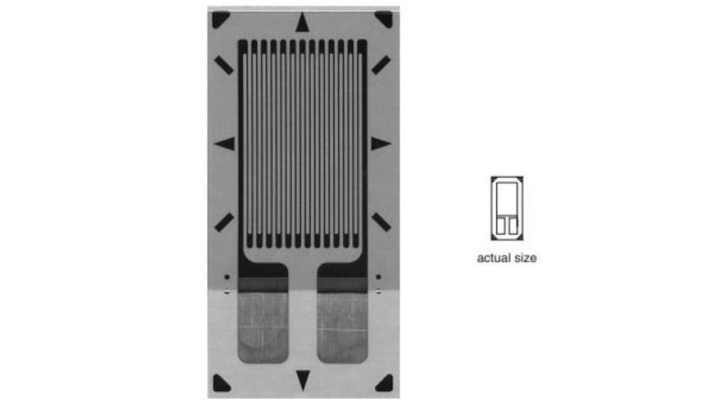 Galga extensiométrica Micro-Measurements, 350Ω, ±5%, con Lineal, carcasa de STC 13 aluminio, galga de 6.35mm