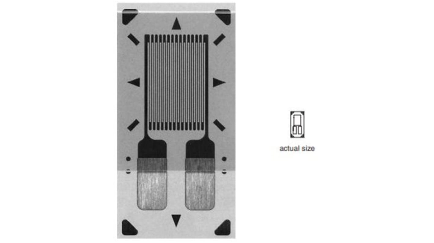 Galga extensiométrica Micro-Measurements, 350Ω, ±5%, con Lineal, carcasa de Acero STC06, galga de 3.18mm