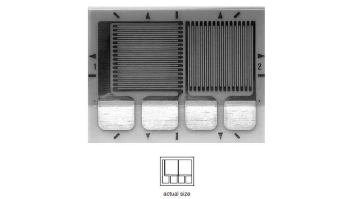 Micro-Measurements Dehnungsmessstreifen aus STC06 Stahl ±5%, 350Ω, 2-Element-T-Rosette