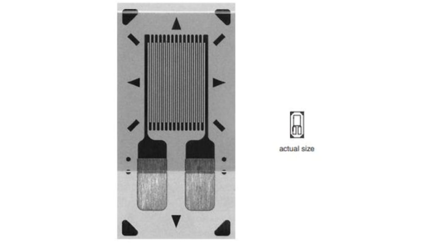 Galga extensiométrica Micro-Measurements, 350Ω, ±5%, con Lineal, carcasa de Acero STC06, galga de 3.18mm