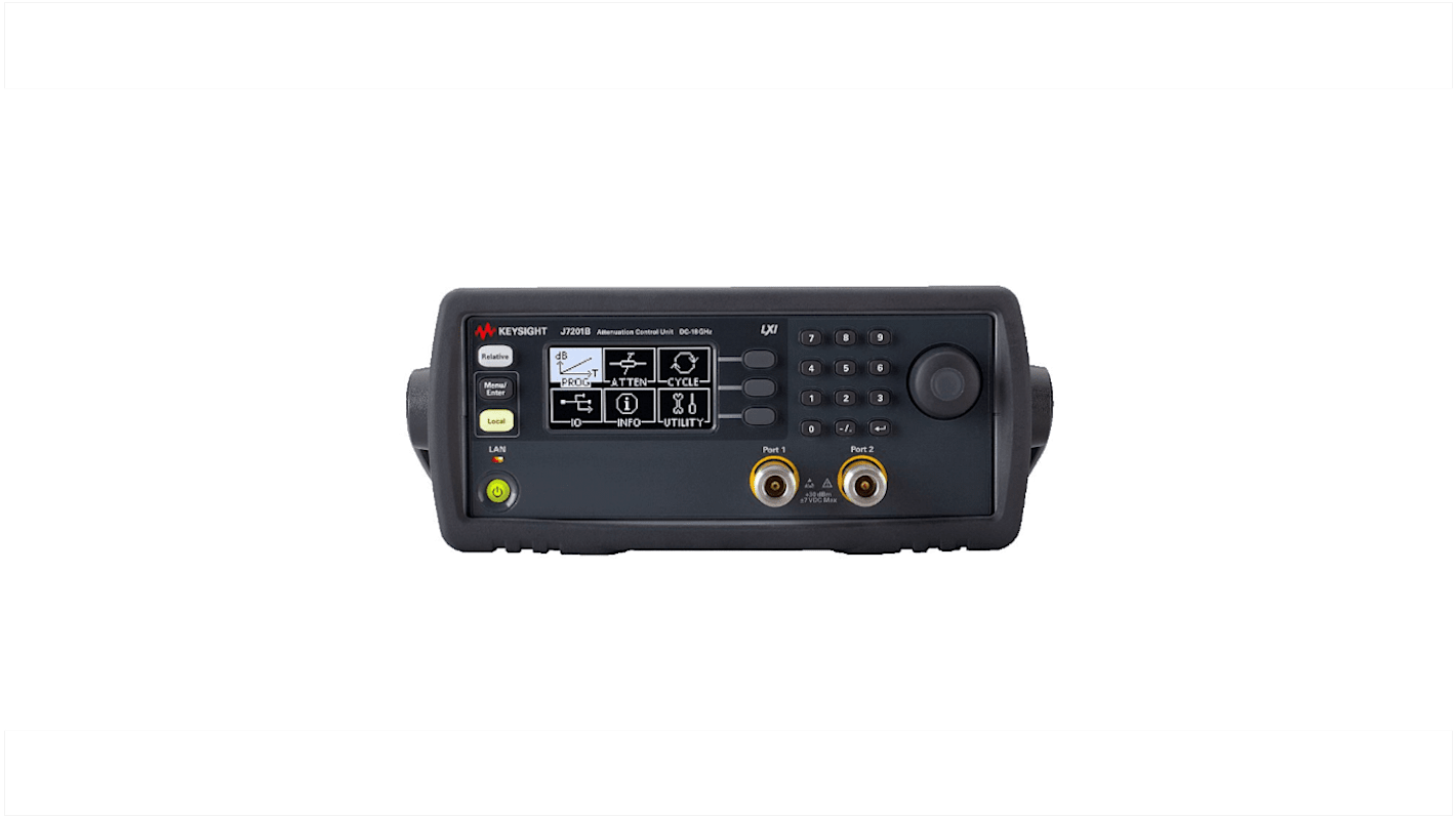 Controlador de atenuación de RF Keysight Technologies J7201B-002, 121dB, paso: 1dB, pérdidas de inserción 5dB, 18GHz,